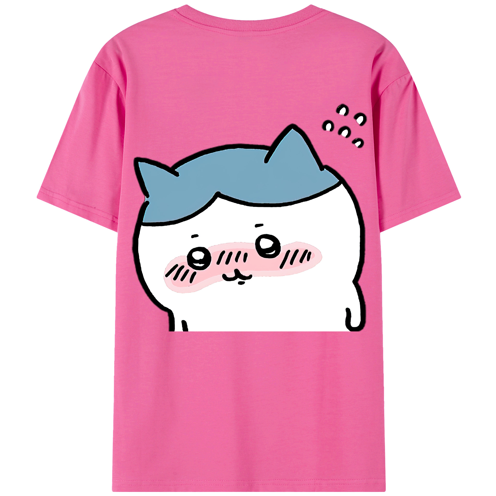 （画像用） ちいかわ ハチワレ Chii-kawa hachiware レディース半袖Tシャツ(バックプリント)